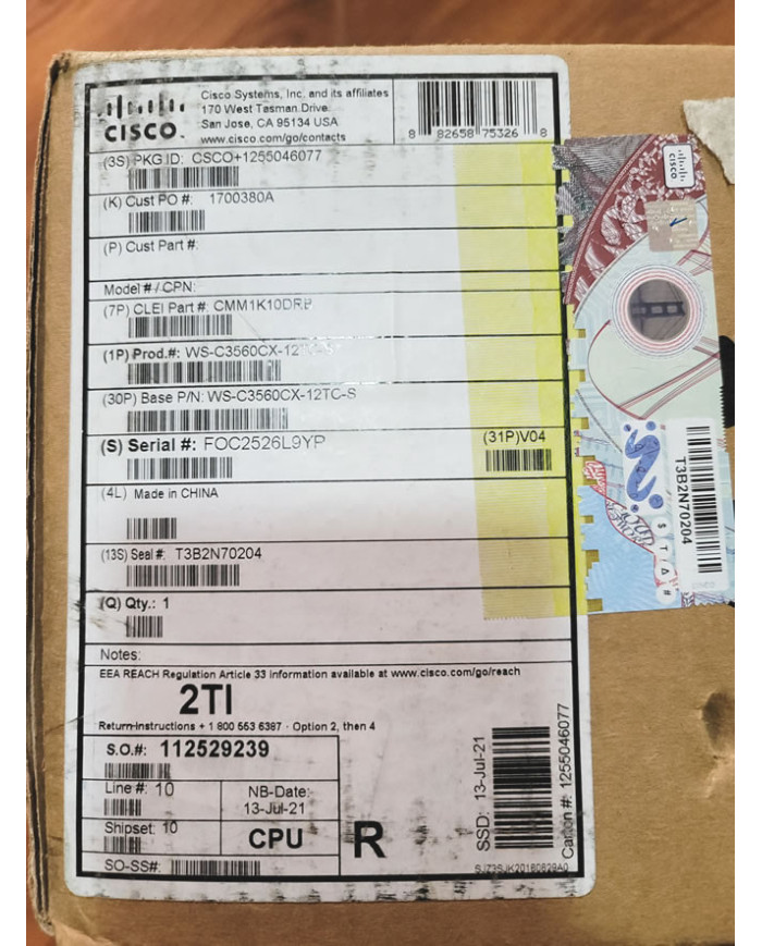 (REMATE) Cisco WSC3560CX-12TC-S