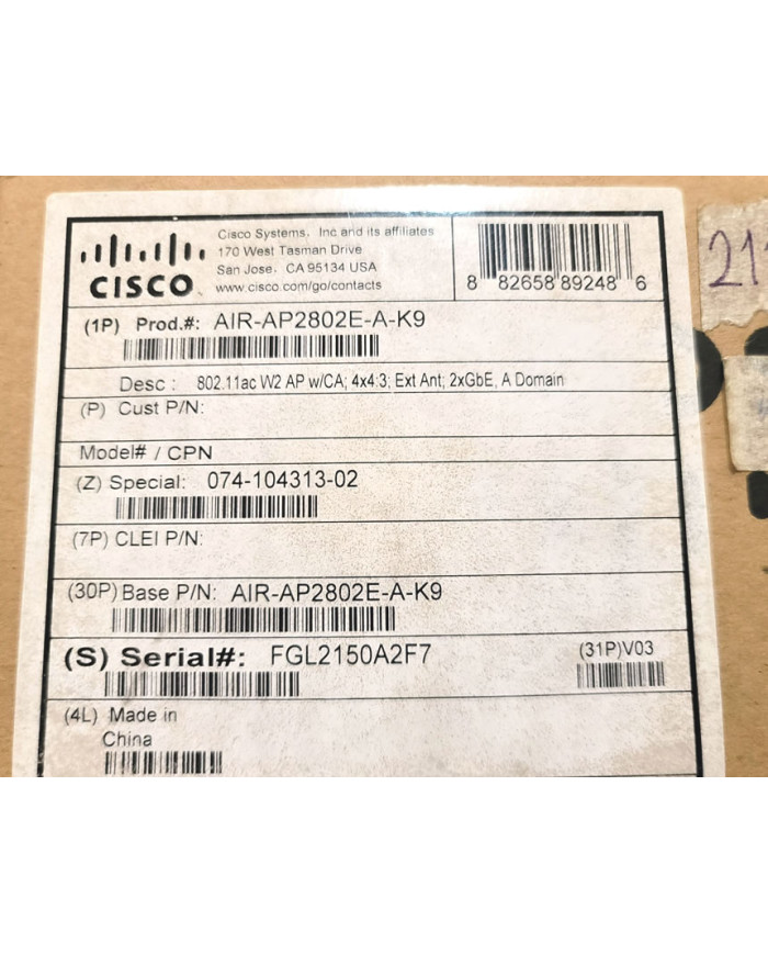 (REMATE) Cisco AIR-AP2802E-A-K9