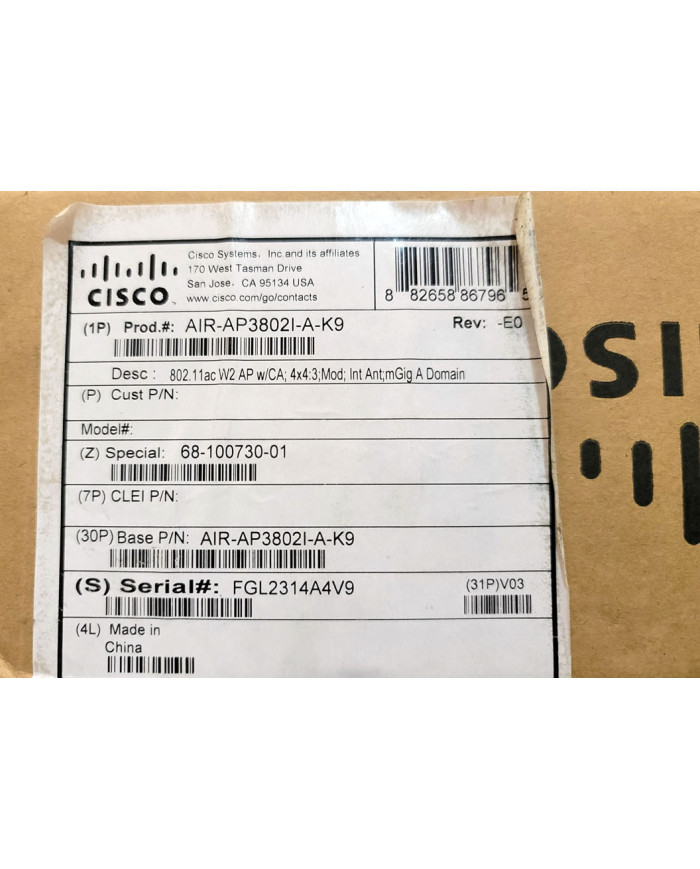 (REMATE) AIR-AP3802I-A-K9