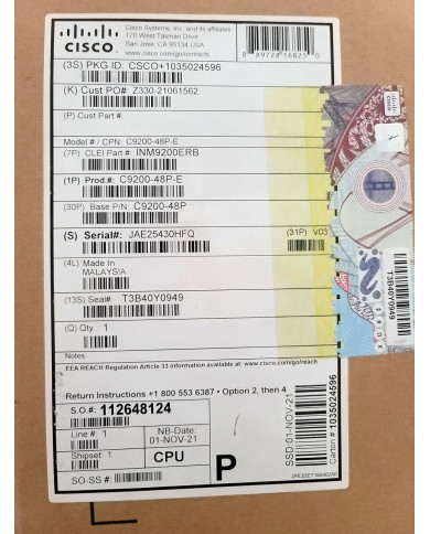 (REMATE) Cisco C9200-48P-E (REMATE) Cisco C9200-48P-E