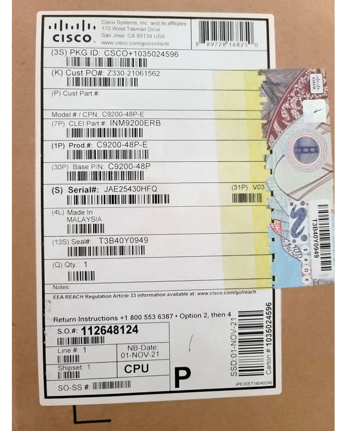 (REMATE) Cisco C9200-48P-E (REMATE) Cisco C9200-48P-E