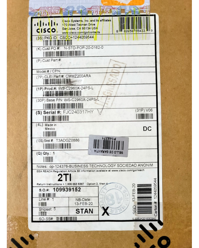 (REMATE) Cisco WS-C2960X-24PS-L (REMATE) Cisco WS-C2960X-24PS-L