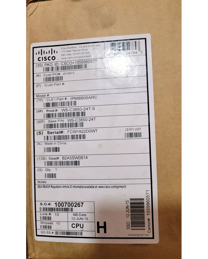 (REMATE) Cisco WS-C3850-24T-S (REMATE) Cisco WS-C3850-24T-S